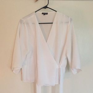 TopShop White Kimono Blouse